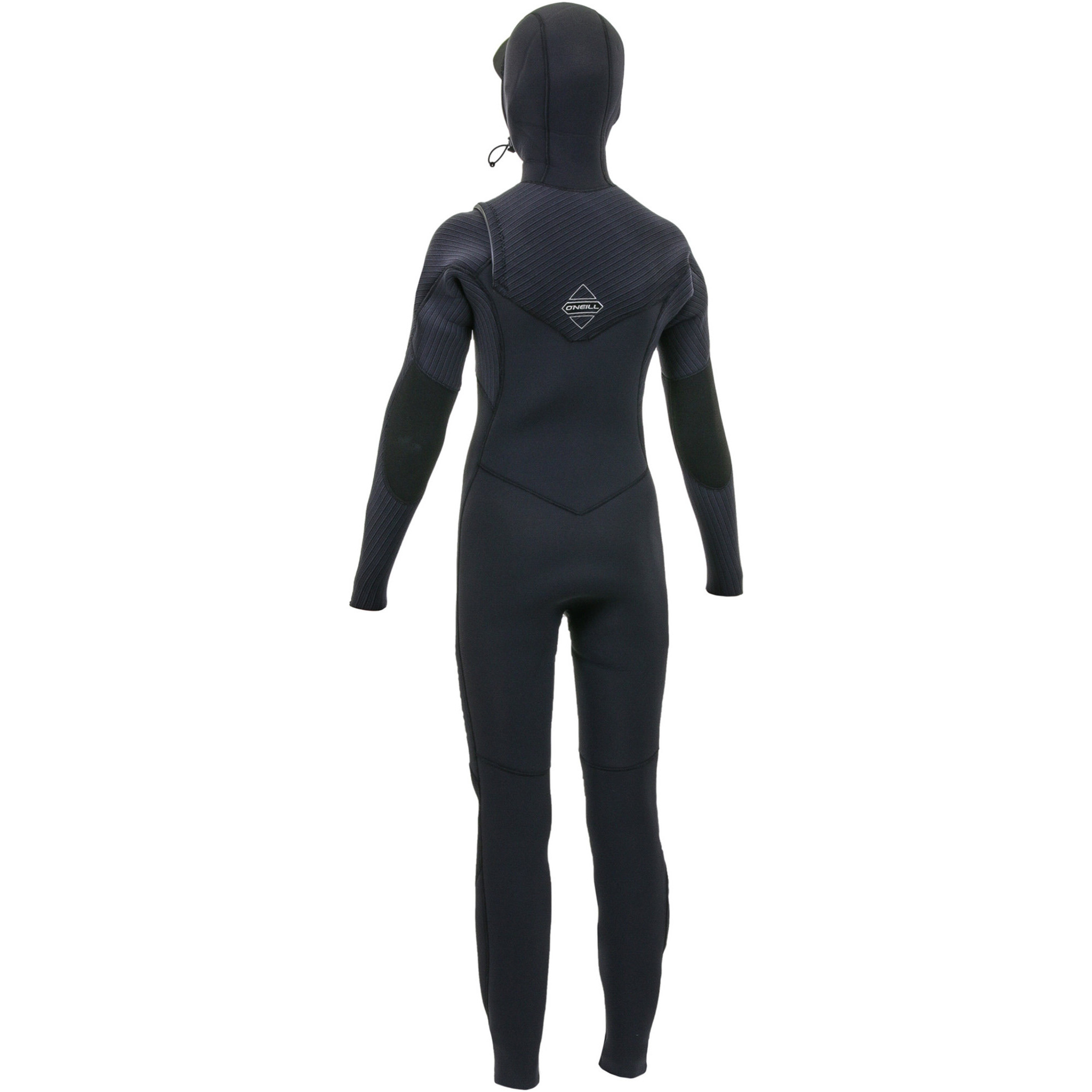 2025 O'Neill Youth Hyperfreak+ 5/4mm Chest Zip Hooded Wetsuit 5352 - Black